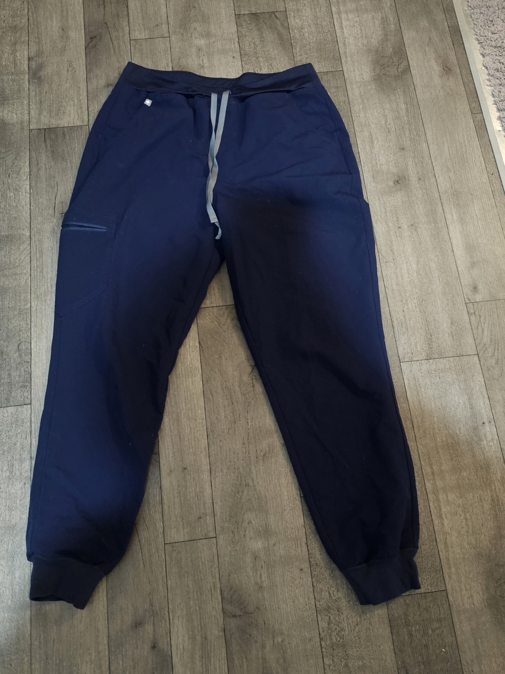 Figs Zamora Navy Drawstring Jogger Scrubs Size Large{B26}